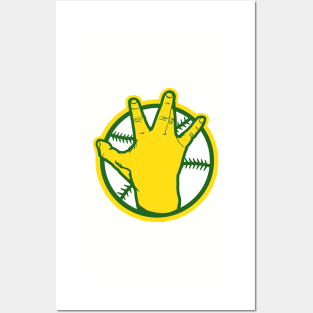 Oakland A's Westside Hand Sign Design Posters and Art